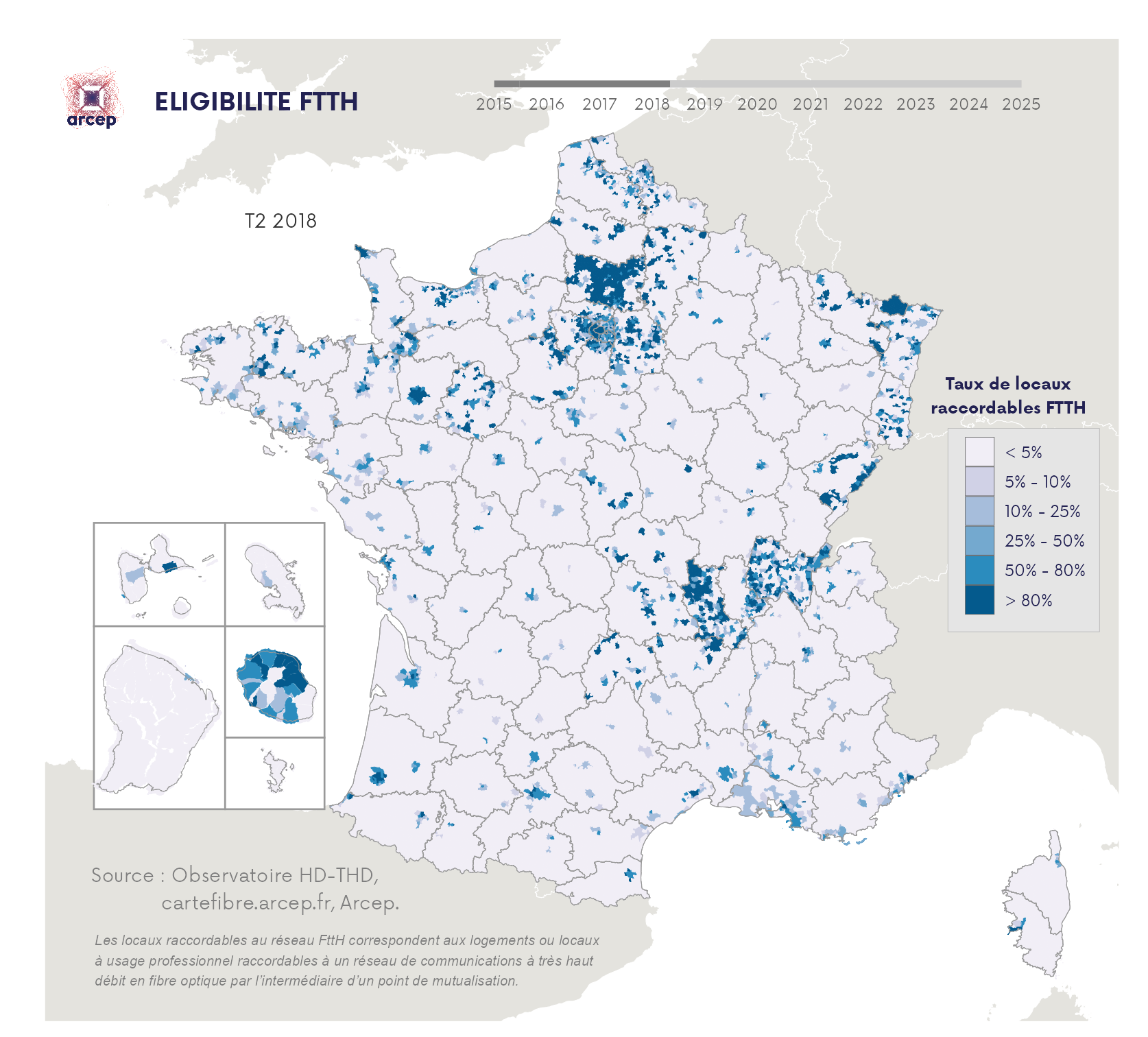 Cartographie FttH T2 2018