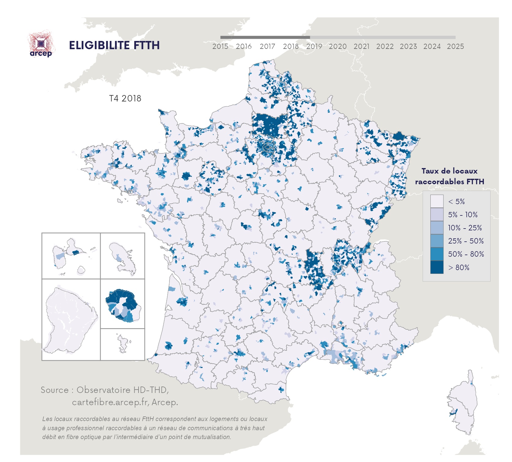 Cartographie FttH T4 2018