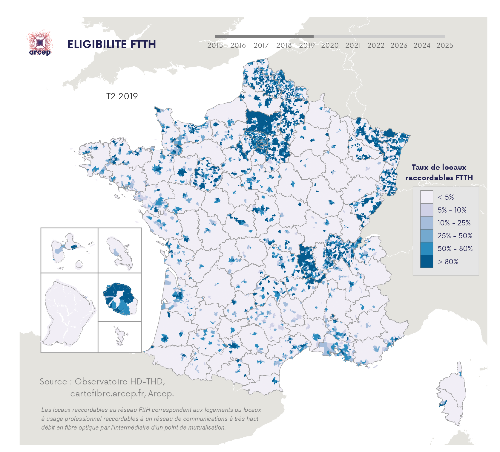 Cartographie FttH T2 2019