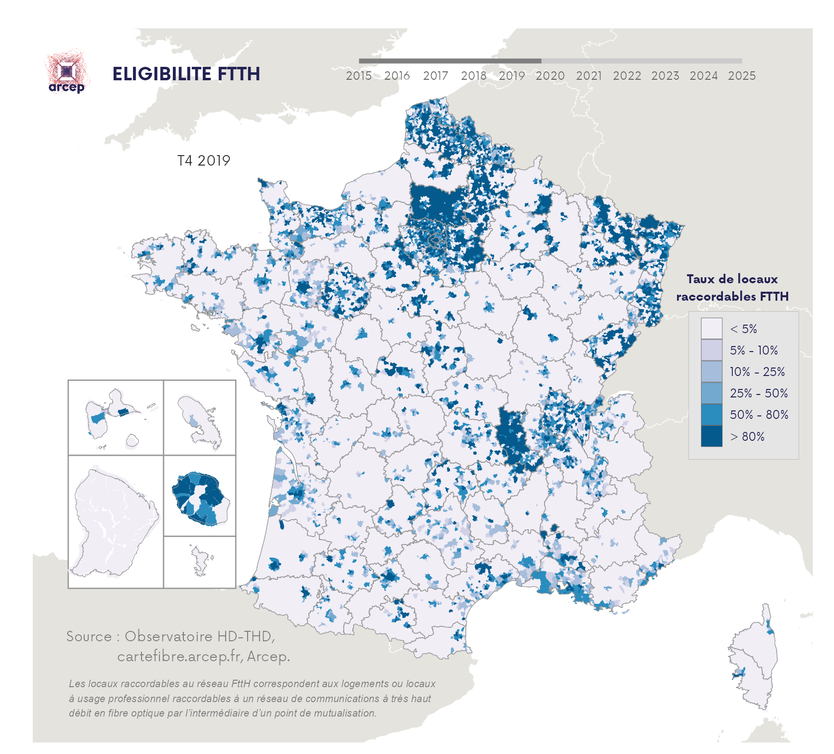 Cartographie FttH T4 2019