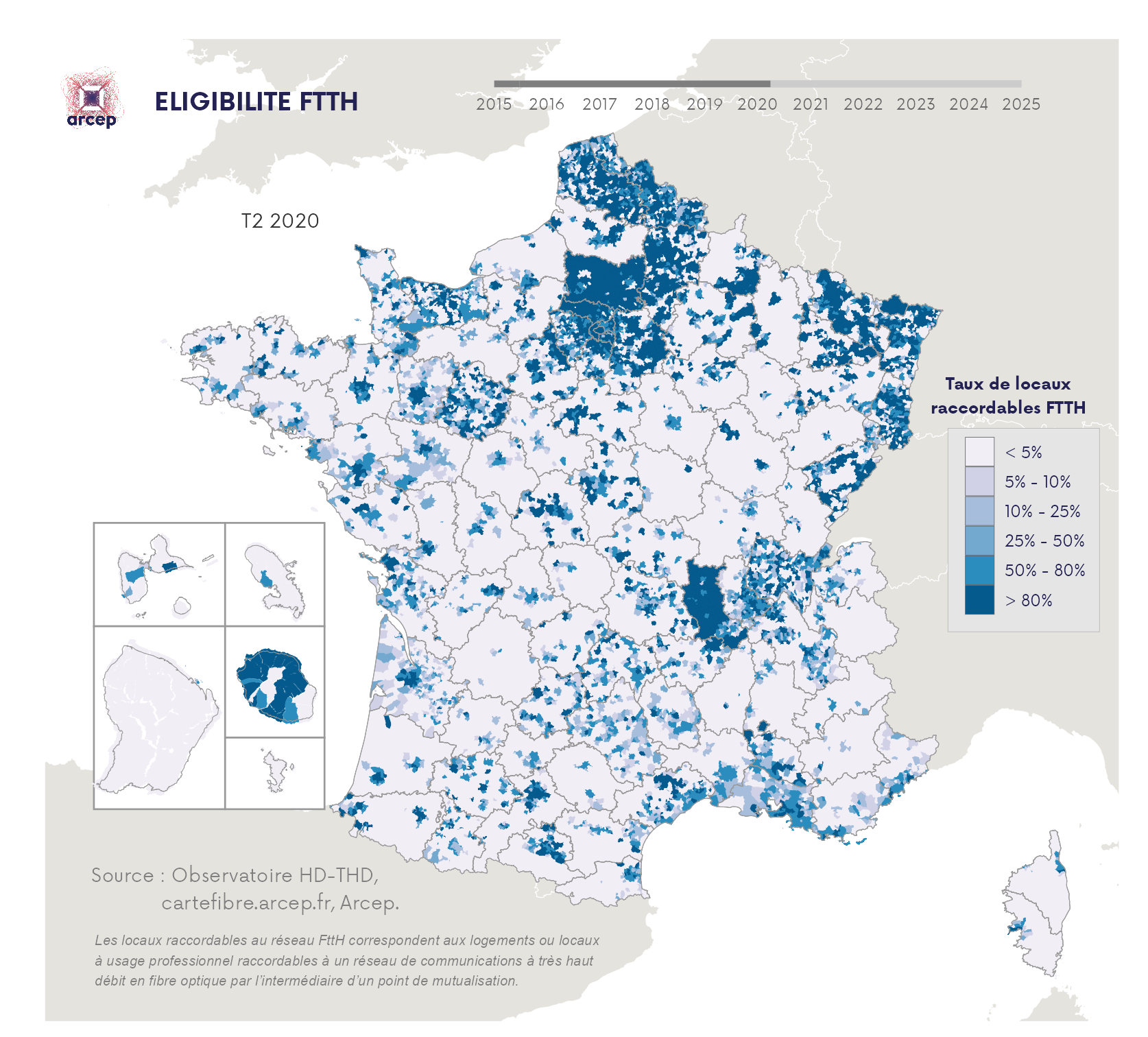 Cartographie FttH T2 2020